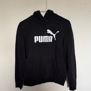 Puma Black and White Logo Hoodie